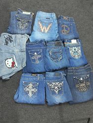 Y2K Embellished Jeans Backprints