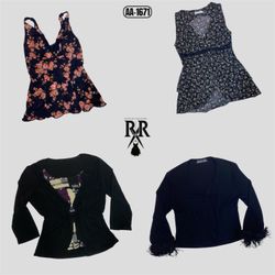 Y2k Black Gothic Mix Tops (AA-1671)