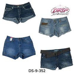 Vintage Wash Y2K Denim Mini Shorts (DS-9-352)