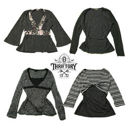Y2K Grunge-Vibe bedruckte Langarm-Oberteile TY-192