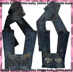 Embroidered bootcut jeans-034