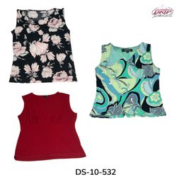Women Printed Blouses and Sleeveless Tank Top (DS-..