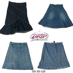 Low Rise Denim Skirt For Y2K Vibes (DS-10-125)