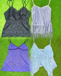 Camisole fabric net lace mix