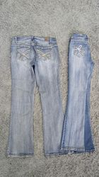 **Y2K Embroidered Jeans – Statement Flare Denim Bu..