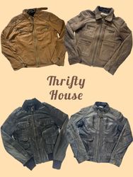 2000s Leather Y2K Love Jacket(TH/655)