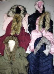 Puffer jackets with fur hood