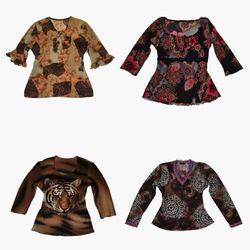 Y2K Earthy Fairy Mesh Tops