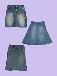 Gonne Midi in Denim Y2k(TM089)