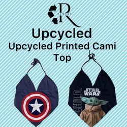 Upcycled Printed Cami Tops