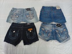 CR10686 Upcycled True Religion and Miss Me Mini De..