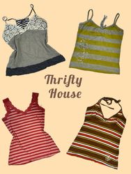 Y2K Thrifted Cami Tops(TH/608)