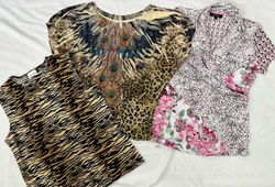 Animal Printed Mix Blouse B#510