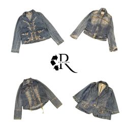 Y2K NYC Veste en jean pour it-girl RW-2657