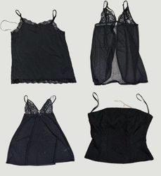Y2k Women's Black Lace Camisoles