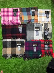 Barbour Plaid Fringe Scarves