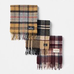 Barbour Plaid Muffler Scarves
