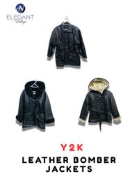 Y2K Leder Bomberjacken - EV1918