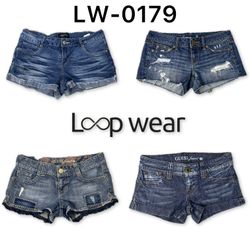 Y2K Cuffed & Whiskered Low-Rice Jeans Shorts
