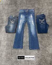 Premium Y2K Embellished Bootcut / Flared Jeans - #..
