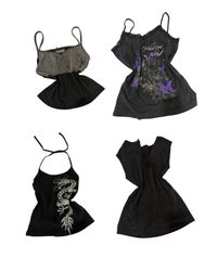 Y2K Grunge Sparkle Cami Tops-ST-197
