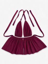 Upcycled Linen Halter Top