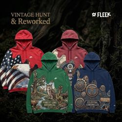 Upcycled Branded Tapestry Hoodies