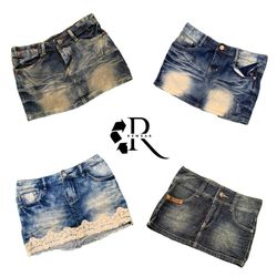 Y2K Unique Denim Mini Skirts RW-2604