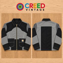 CR2281 UPCYCLED CARHARTT TWO-TONE PANEL ZIP JACKET