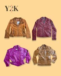 Y2K Vintage Leather Jacket Bundle (Yv-785)
