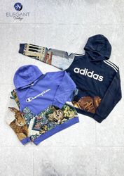Upcycled Champion & Mix Branded Tapestry Hoodies -..