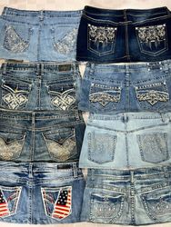 Jupes courtes féminines embellies recyclées R782