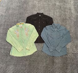 Y2K Western Style Button Up Shirts - wc#314 (10/10..