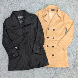 ***Y2K Wool Trench Coats – Retro 2000s Fashion Mix