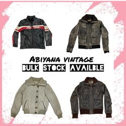 Y2K Leather Jackets Bundle - Moto Racer Pro Team, ..