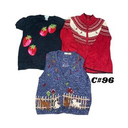 10-Piece Vintage Cottagecore & Embroidered Sweater..