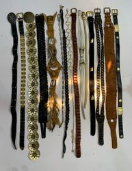 Assorted Vintage Leather and Chain Belts