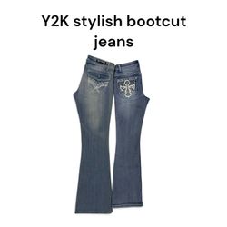 Y2K stylish bootcut jeans