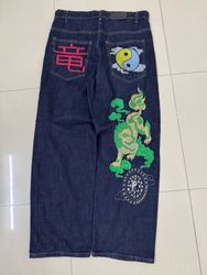 Baggy hip hop embroidery jeans