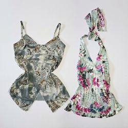 Upcycled Y2K Halter and Cami Top