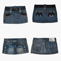 Y2K Denim Micro Mini Skirts