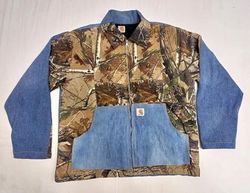 CR1217 UPCYCLED Denim Carhartt Camo Jacket