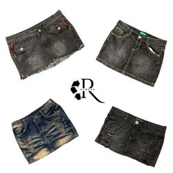 Jupe en denim mini Y2K Unique Girl RW-2546