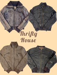 Y2K Vintage Leather Jackets(TH/863)