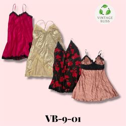 Y2K Vintage Slip Dress Wholesale Bundle – 15 Piece..
