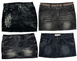 Vintage 2000s Pop Princess x Denim Mini Skirt: RE-..