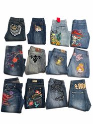 Y2K ladies• Vintage Denim Embroidered & Designer a..