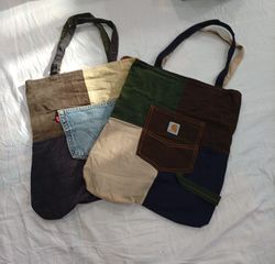 CR12527 Upcycled Carhartt and Levi’s Bags