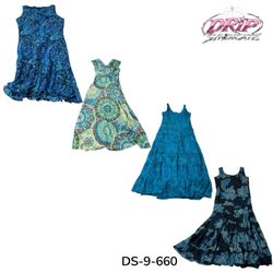 Retro Babe Y2K Poly Maxi Kleid (DS-9-660)