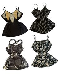 Y2K Black Riot Cami Tops-ST-137